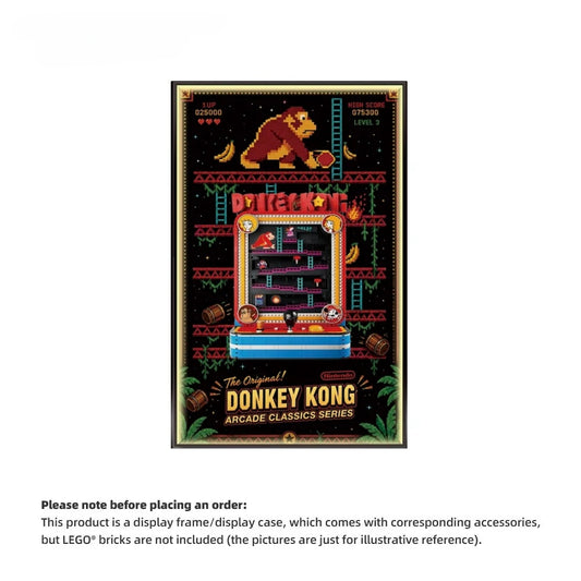 Wall Display Frame For LEGO® Super Mario™ 72051 Donkey Kong™ Arcade (Model not included)