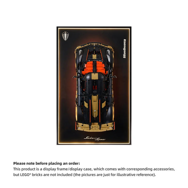 Wall Display Frame For Lego 42232 Technic Koenigsegg Sadair’s Spear.(Model Not Included)
