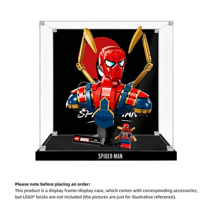 Display Case for LEGO® 76326 Iron Spider-Man Bust