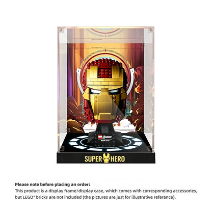 Display Case for LEGO® Marvel Iron Man Helmet – Set 76165