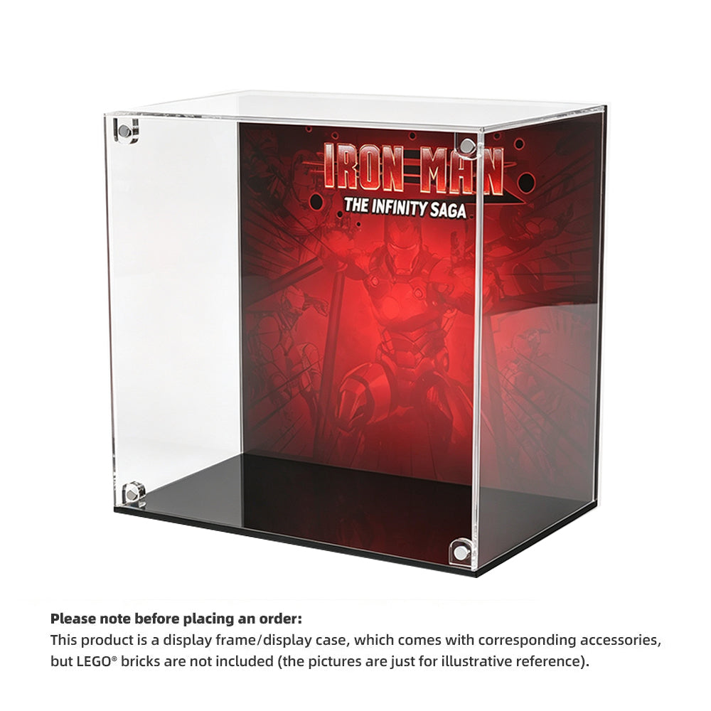 Wall-Mounted Display Case for LEGO® 76327 Iron Man MK4 Bust