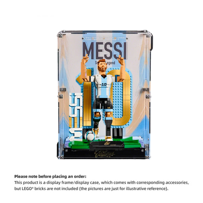 【PREMIUM】 DISPLAY CASE FOR LEGO EDITIONS 43015 LIONEL MESSI – SOCCER LEGEND