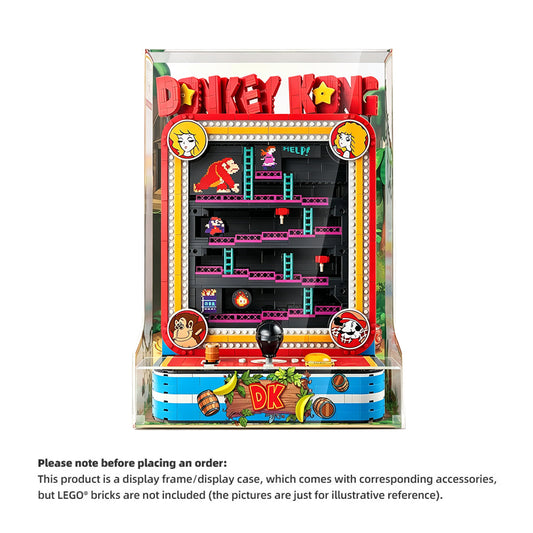 One-Piece Display Case for LEGO® 72051 Donkey Kong™ Arcade