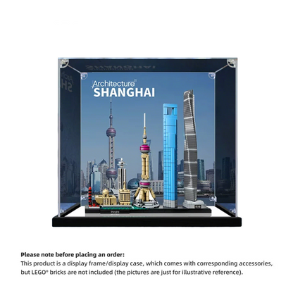 Ultra-High Translucent Acrylic Display Case for LEGO® Architecture Series 21039 Shanghai