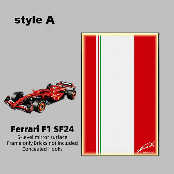 Wall Display Frame For LEGO® TECHNIC™ Ferrari F1 SF24 42207.(Model Not Included)