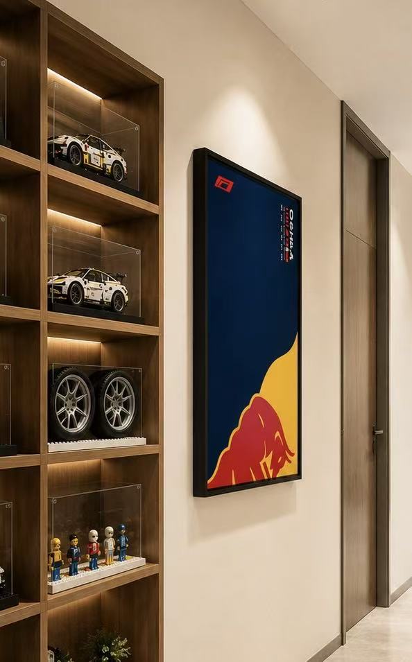 Wall Display Frame For LEGO® TECHNIC™ ORACLE RED BULL RACING RB20 F1 CAR 42206(Model Not Included)