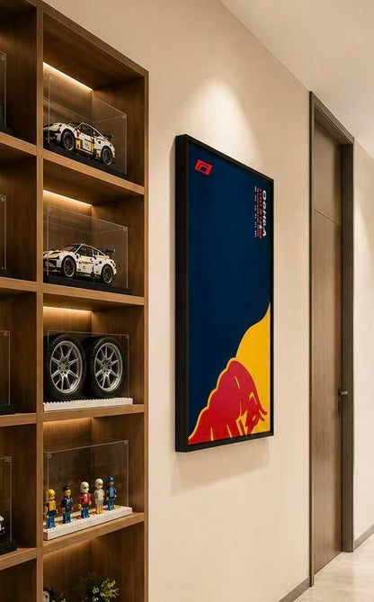 Wall Display Frame For LEGO® TECHNIC™ ORACLE RED BULL RACING RB20 F1 CAR 42206(Model Not Included)
