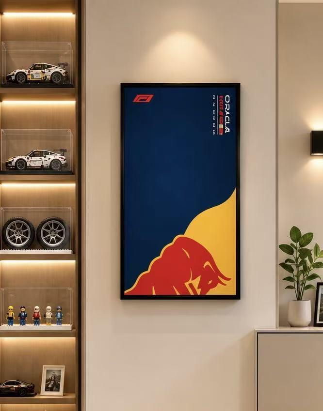 Wall Display Frame For LEGO® TECHNIC™ ORACLE RED BULL RACING RB20 F1 CAR 42206(Model Not Included)