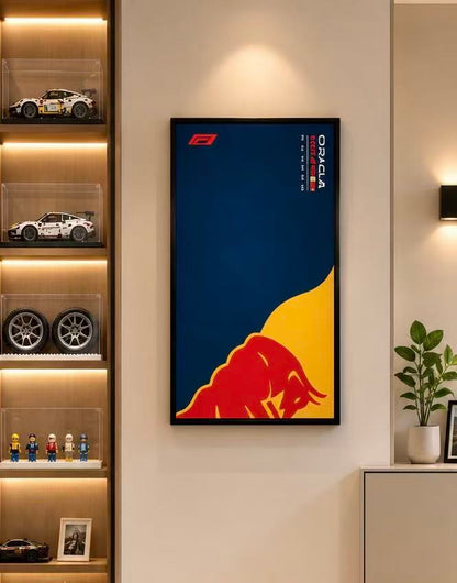 Wall Display Frame For LEGO® TECHNIC™ ORACLE RED BULL RACING RB20 F1 CAR 42206(Model Not Included)