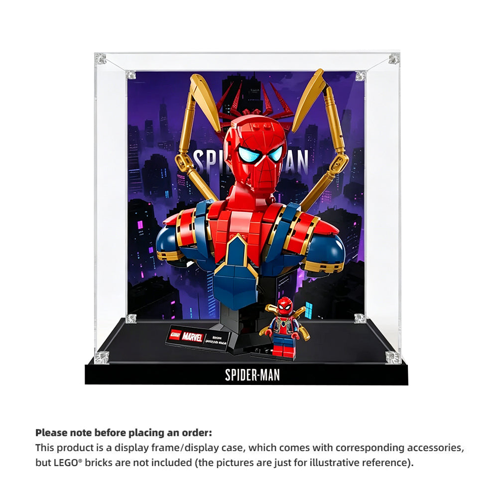 Display Case for LEGO® 76326 Iron Spider-Man Bust