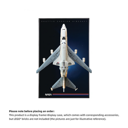Wall Display Frame for LEGO® ICONS  Shuttle Carrier Aircraft 10360 (Model Not Included)