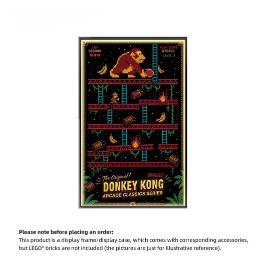 Wall Display Frame For LEGO® Super Mario™ 72051 Donkey Kong™ Arcade (Model not included)