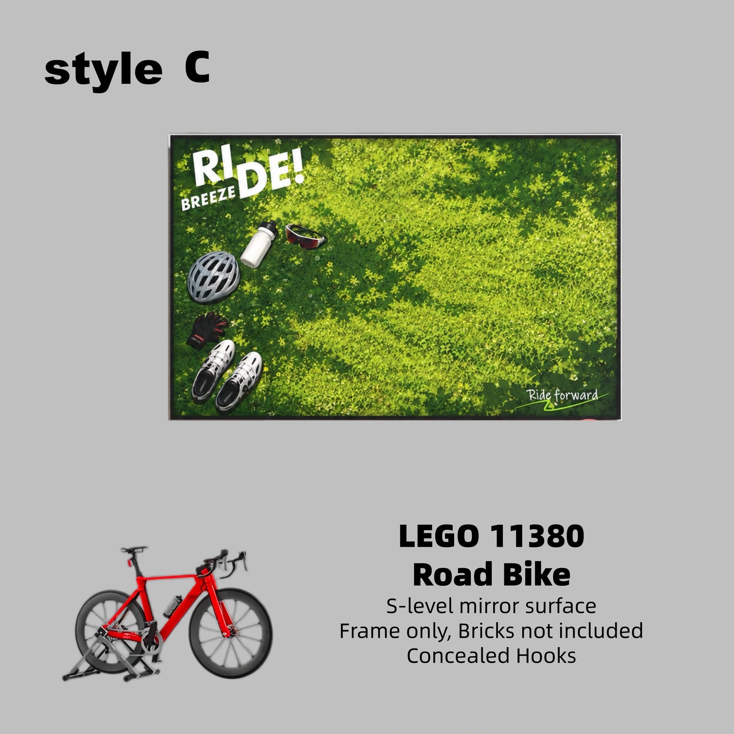 Display Frame For LEGO® ICONS 11380 ROAD BIKE (Model not included)