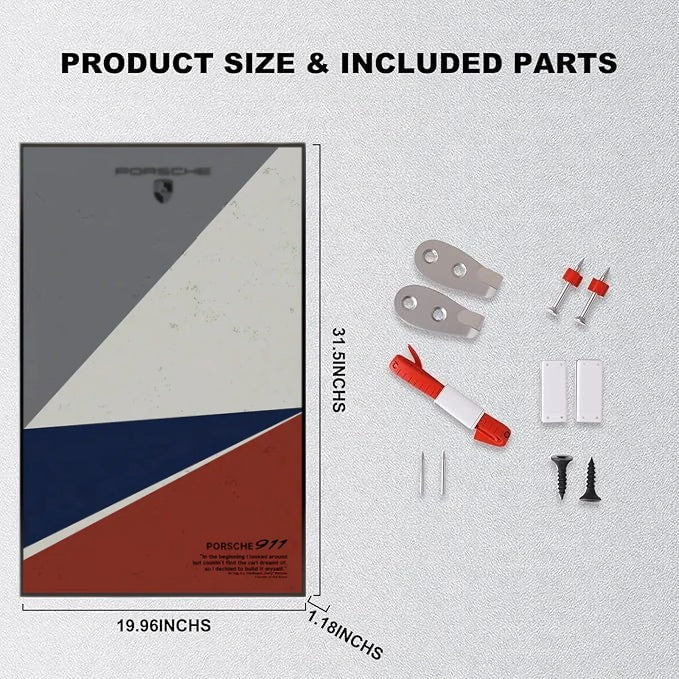Wall Display Frame for LEGO® ICONS Porsche 911 10295(Model Not Included)