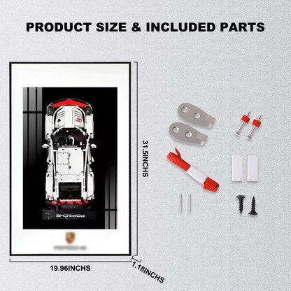 CAR DISPLAY FRAME FOR LEGO® TECHNIC™ PORSCHE 911 RSR 42096