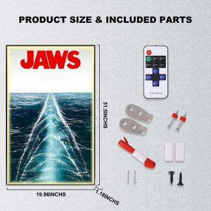 Wall Display Frame For LEGO® IDEAS 21350 JAWS (Model not included)