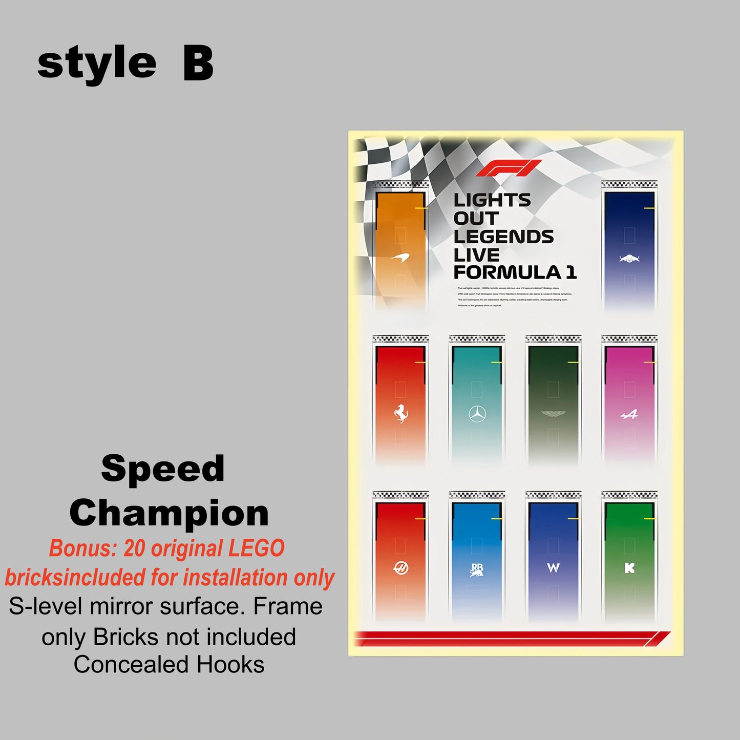 Car Display Frame for LEGO® Speed Champions f1 Series