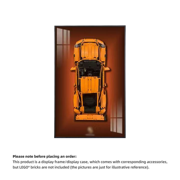 Wall Display Frame For LEGO® TECHNIC™ Porsche 911 GT3 RS 42056(Model Not Included)