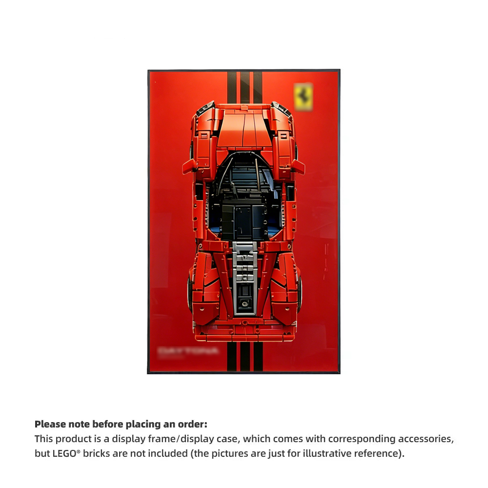 Wall Display Frame For LEGO® Technic™ Supercar Ferrari SP3 42143. （Car not included）