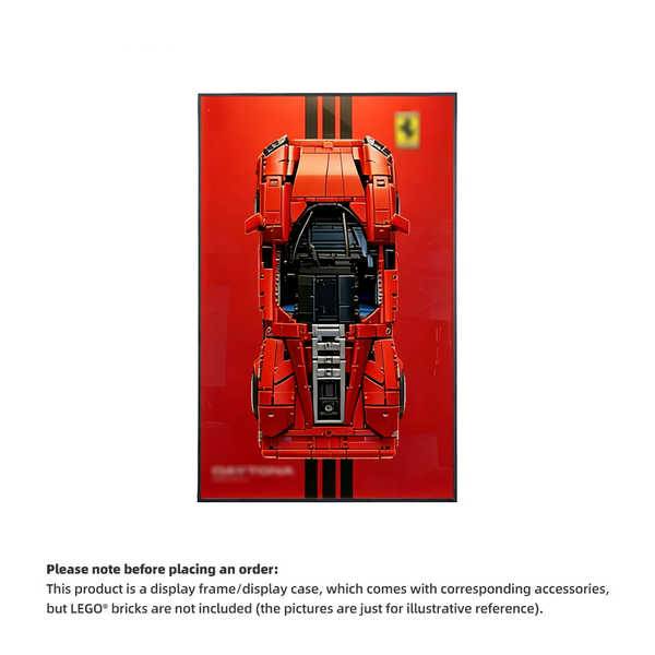 Wall Display Frame For LEGO® Technic™ Supercar Ferrari SP3 42143. （Model not included）