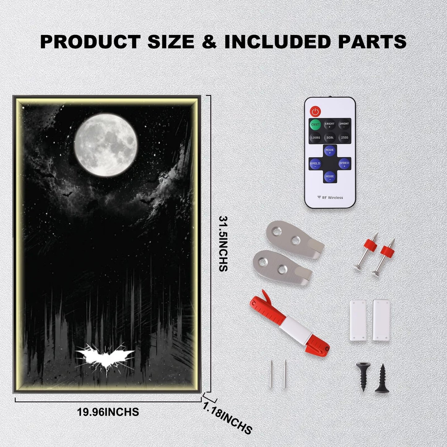 Wall Display Frame For LEGO BATMAN 76355 Returns Batmobile (Model not included)