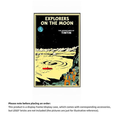 Wall Display Frames For LEGO® IDEAS 21367 Tintin® Moon Rocket (Model not included)