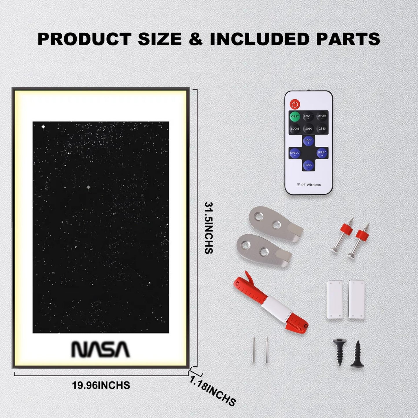 Wall Display Frame for LEGO® ICONS NASA Space Shuttle 10283(Model Not Included)