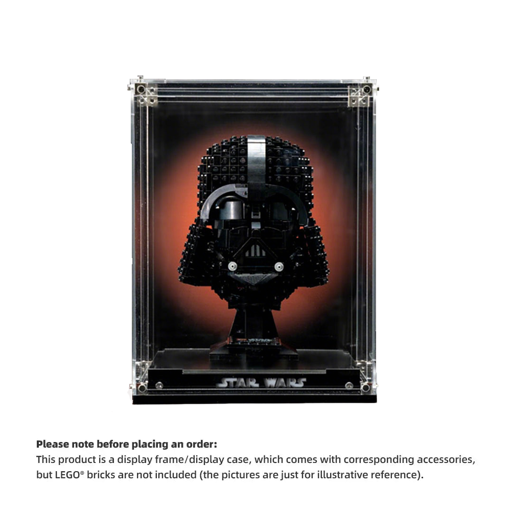 【PREMIUM】DISPLAY CASE FOR LEGO® STAR WARS HELMET SUPER ULTRA-HIGH TRANSLUCENT ACRYLIC