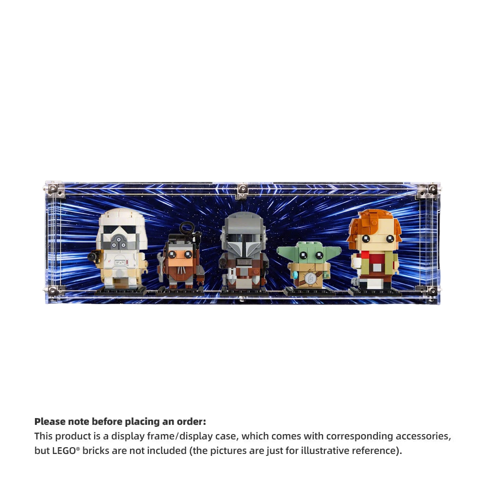 【PREMIUM】DISPLAY CASE FOR LEGO® STAR WARS 40856 THE MANDALORIAN AND GROGU: ALLIES & VILLAINS SUPER ULTRA-HIGH TRANSLUCENT ACRYLIC