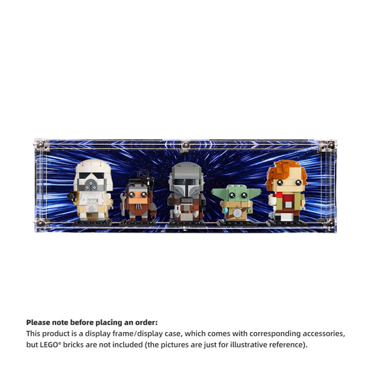 【PREMIUM】DISPLAY CASE FOR LEGO® STAR WARS 40856 THE MANDALORIAN AND GROGU: ALLIES & VILLAINS SUPER ULTRA-HIGH TRANSLUCENT ACRYLIC