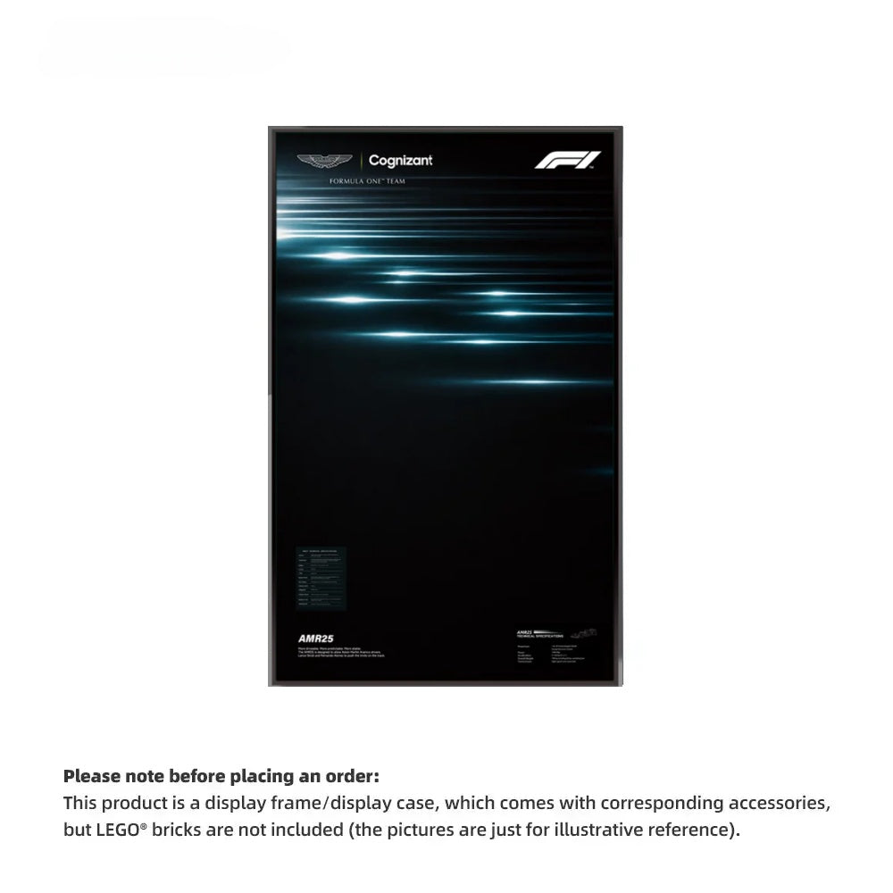 Wall Display Frame For LEGO Technic F1 42240 Aston Martin AMR25(Model not included)