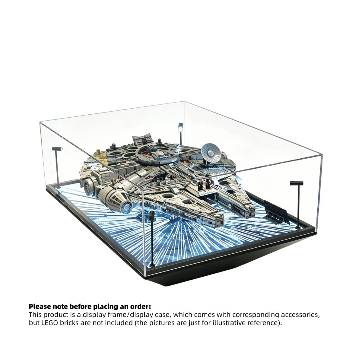 LED Acrylic Display Case for LEGO® Star Wars™ Millennium Falcon – Set 75192