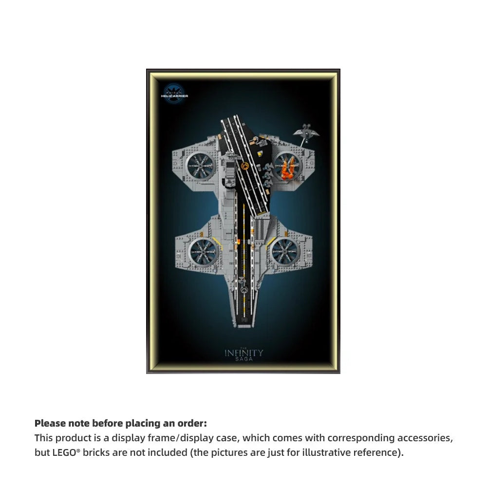 Wall Display Frame For Lego MARVEL 76354 S.H.I.E.L.D. HELICARRIER(Model not included)