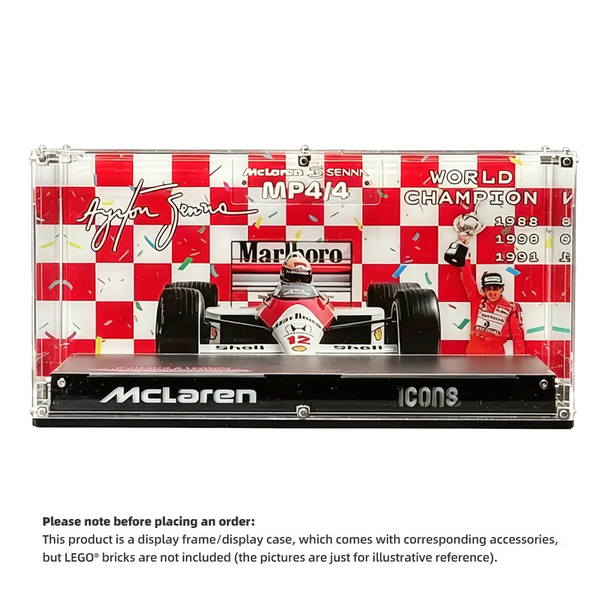 Display Case for LEGO® Icons 10330 McLaren MP4/4 F1 & Ayrton Senna