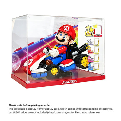 Display Case for LEGO® Mario Kart™ 72037 Mario & Standard Kart