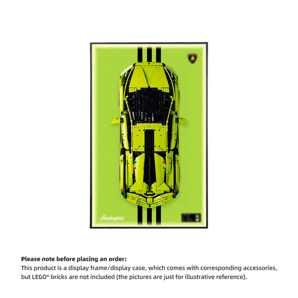 Wall Display Frame  for LEGO® TECHNIC™ Lamborghini Sián FKP 37 42115(Model Not Included)