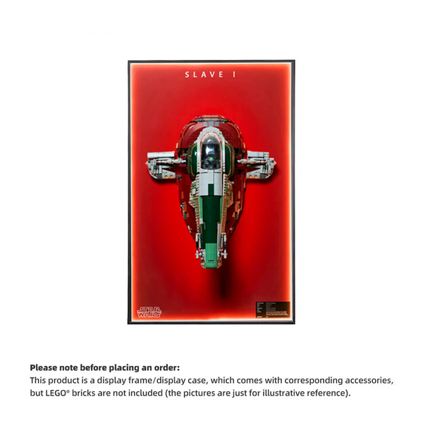 Wall Display frame for LEGO® STAR WARS™ 75060 Slave I(Model Not Included)
