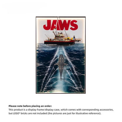 Wall Display Frame For LEGO® IDEAS 21350 JAWS (Model not included)