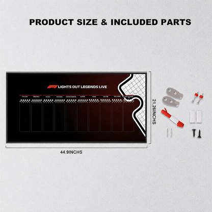 Wall Display Frame for LEGO® F1® Speed Champions F1 Cars Plus(Car not included)