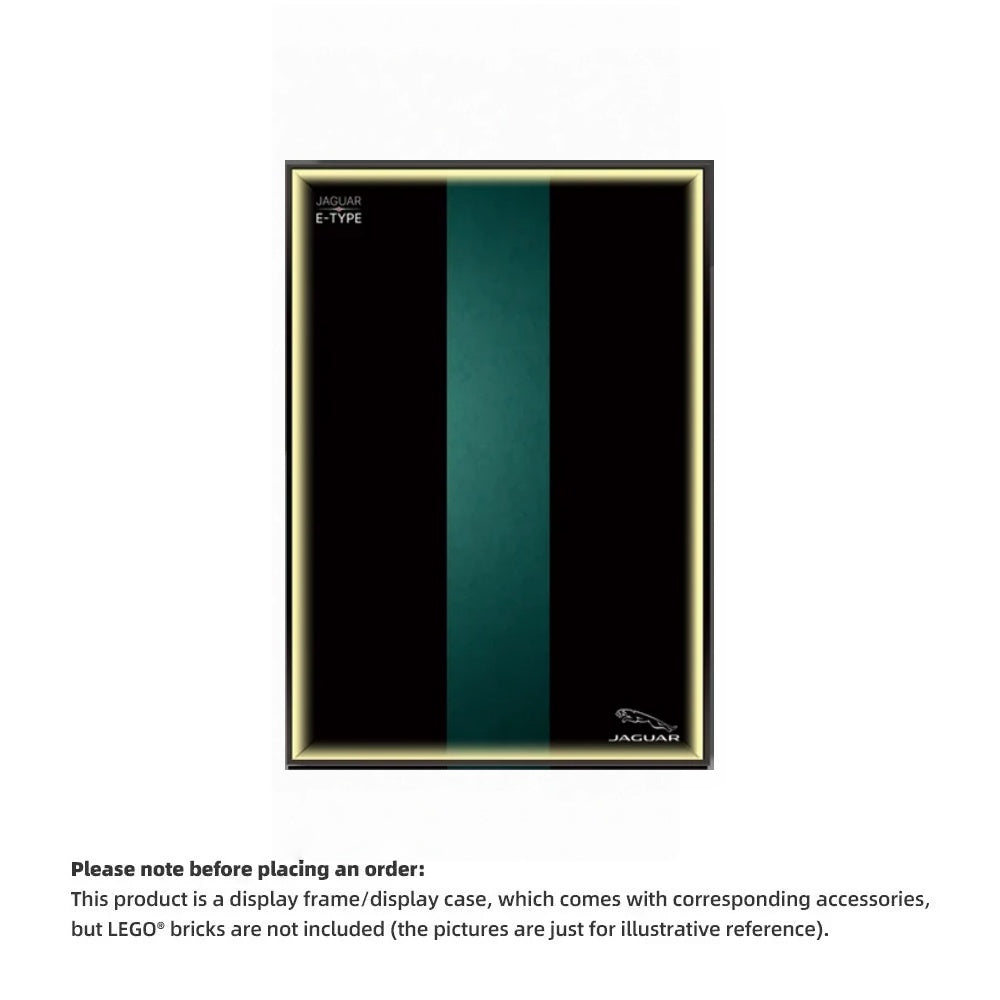 Wall Display Frame For Lego 11381 ICONS JAGUAR E-TYPE(Model not included)
