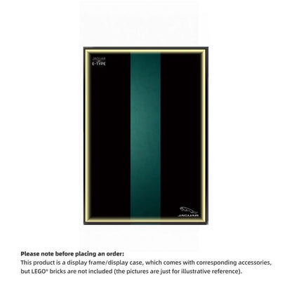 Wall Display Frame For Lego 11381 ICONS JAGUAR E-TYPE(Model not included)