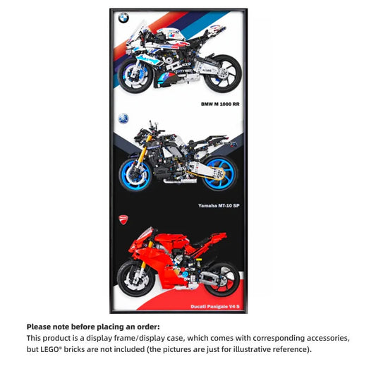 Wall Display Frames For Lego® 42130 42202 42159 Motorcycle(Model not included)