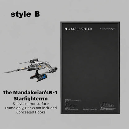 Wall Display Frame For LEGO® STAR WARS™ 75442 The Mandalorian's N1 Starfighter™ (Model Not Included)