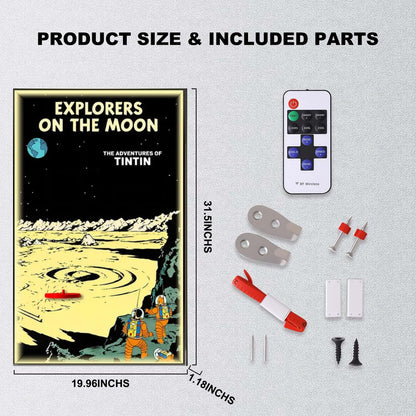 Wall Display Frames For LEGO® IDEAS 21367 Tintin® Moon Rocket (Model not included)