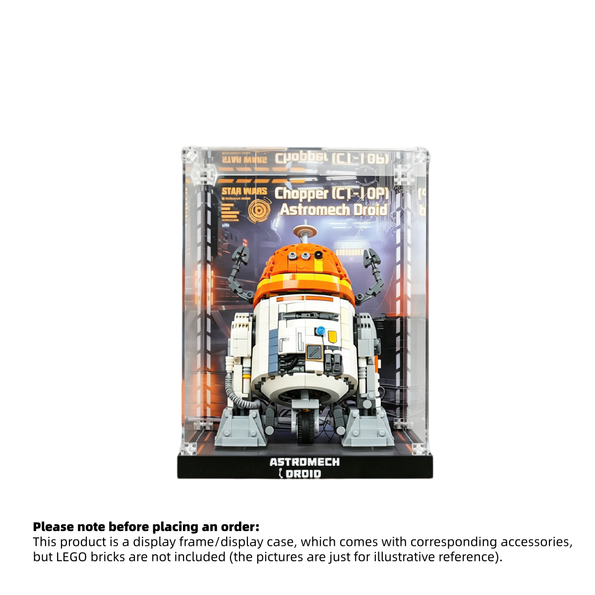 Display Case for LEGO® Star Wars™ Chopper (C1-10P) Astromech Droid – Set 75416