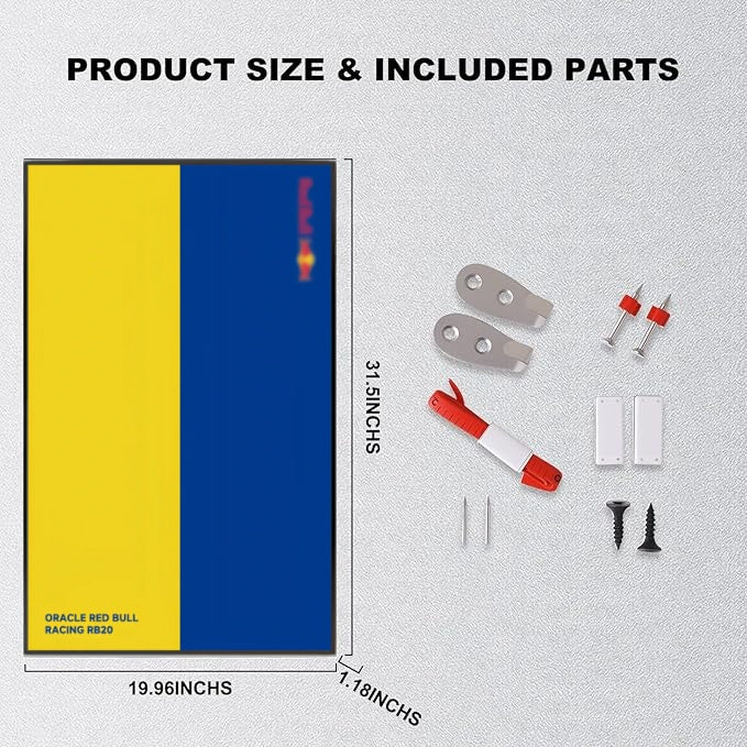 Wall Display Frame For LEGO® TECHNIC™ ORACLE RED BULL RACING RB20 F1 CAR 42206(Model Not Included)
