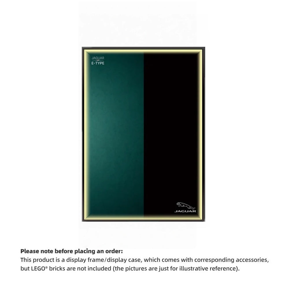 Wall Display Frame For Lego 11381 ICONS JAGUAR E-TYPE(Model not included)