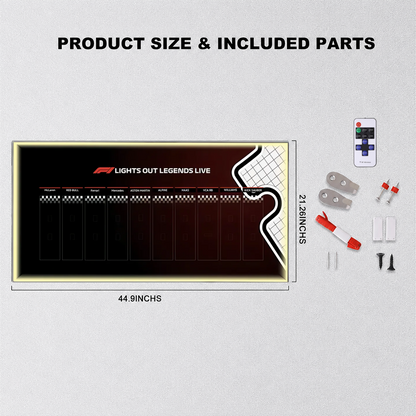 Wall Display Frame for LEGO® F1® Speed Champions F1 Cars Plus(Car not included)