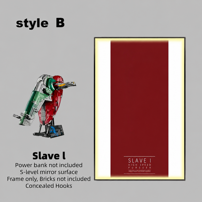 Wall Display frame for LEGO® STAR WARS™ 75060 Slave I(Model Not Included)