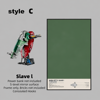 Wall Display frame for LEGO® STAR WARS™ 75060 Slave I(Model Not Included)